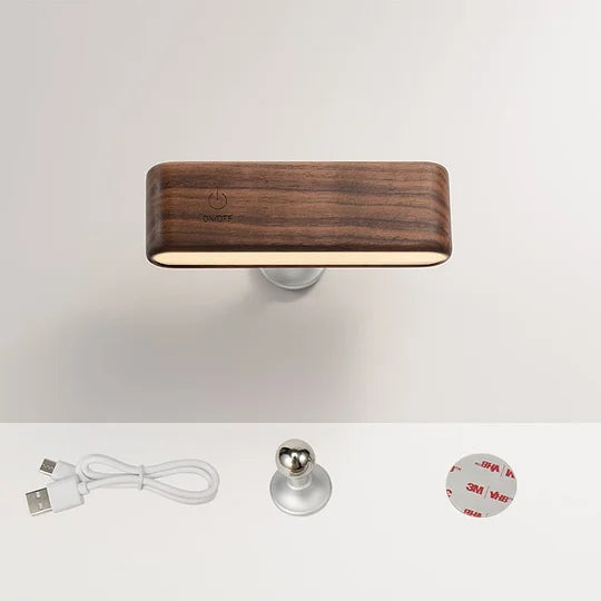 360° Wireless Wooden Lamp